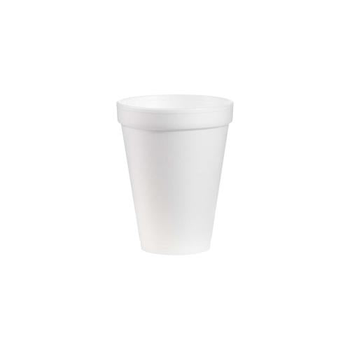 Dart® J-Cup® Space Saver EPS Foam Cup 12JL Lid, White, 12 oz (1000Pack)