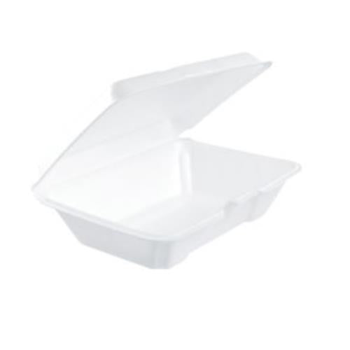 Performer® EPS Hinged Container, White, 9.25" x 6.75" (200Pack)
