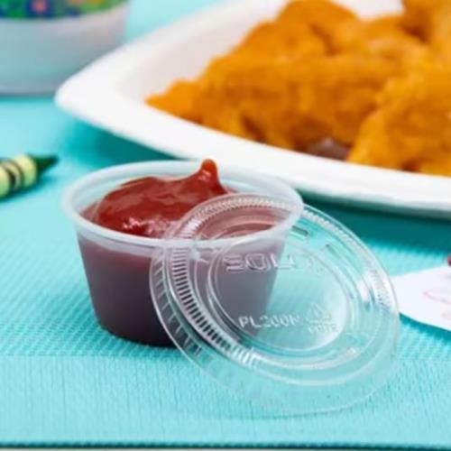 Solo® PL200N Lid For Medium Portion Cup, Clear (2500Pack)