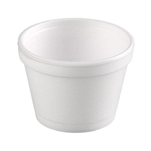 Dart® J-Cup® EPS Squat Food Container Use 20JL Lid, White, 12 oz (500Pack)