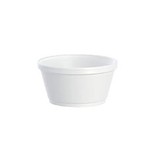 Dart® J-Cup® EPS Squat Food Container, White, 8 oz (1000Pack)