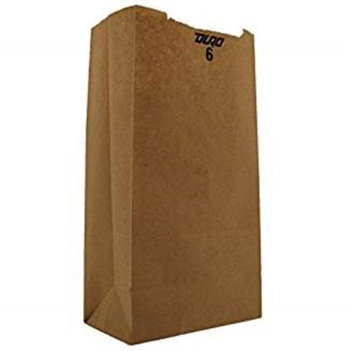 Dubl Life® 35# 100% Recycled Grocery Bag, Kraft, 6 Lb, 6" x 3.63" x 11.06" (500Pack)