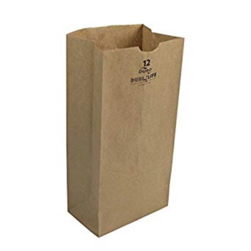Dubl Life® 12# 100% Recycled Grocery Bag, Kraft, 7.06" x 4.5" x 13.75" (500Pack)