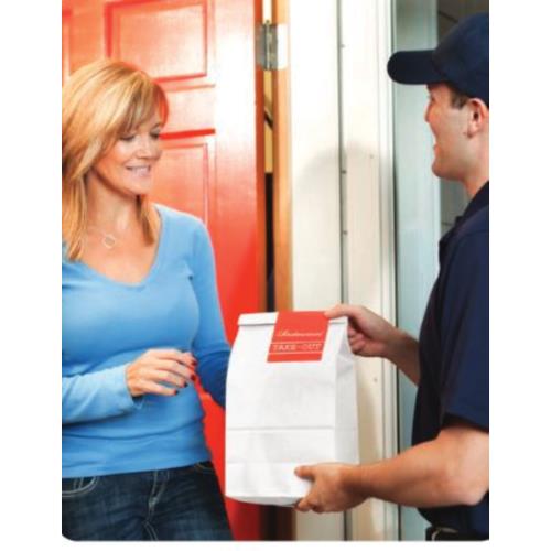 Virgin Paper 30# Grocery Bag, White, 4Lb, 5" x 3.13" x 9.75" (500 Containers)