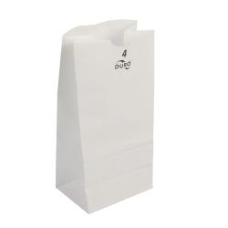 Virgin Paper 30# Grocery Bag, White, 4Lb, 5" x 3.13" x 9.75" (500 Containers)