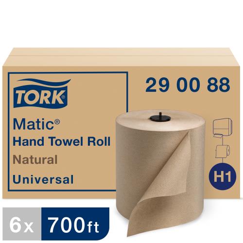 Tork® Universal Matic® Basic Roll Towel 1 Ply, Natural, 7.7" x 700' (6Pack)