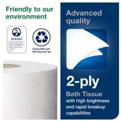 Tork® Mini Jumbo Toilet Paper Roll 2 Ply, White (12Pack)