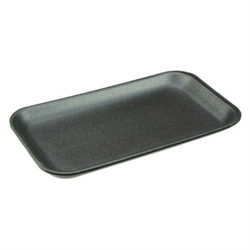 Polystyrene Foam Meat Tray, Black, 8.5"X4.75"X9/16" (1000 PACK)
