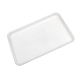 Polystyrene Foam Meat Tray, White, #2S, 8.25" x 5.75" x 0.62" (500 PACK)
