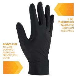 Kleenguard Kraken Grip Fully Textured Black Nitrile Gloves, Large (1000Pack)