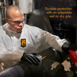 Kleenguard Kraken Grip Fully Textured Black Nitrile Gloves, Large (1000Pack)