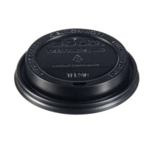 Solo®Traveler Polypropylene Lid, Black, 12/16/20 oz (1000Pack)