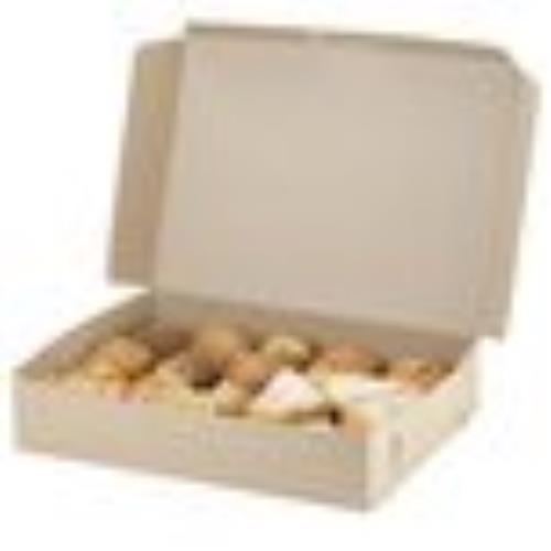Kraft Half Sheet Cake / Bakery Box 19" x 14" x 4"  WHITE (50Pack)