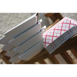 Southland Paper #100 Check Food Tray, Red/White, 1 Lb, 5.16" x 3.59" x 1.48" (1000Pack)