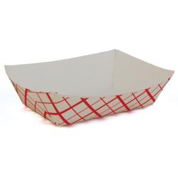 Southland Paper #100 Check Food Tray, Red/White, 1 Lb, 5.16" x 3.59" x 1.48" (1000Pack)