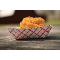 Southland Paper #300 Check Food Tray, Red/White, 3 Lb, 7.01" x 4.89" x 2.13" (500Pack)