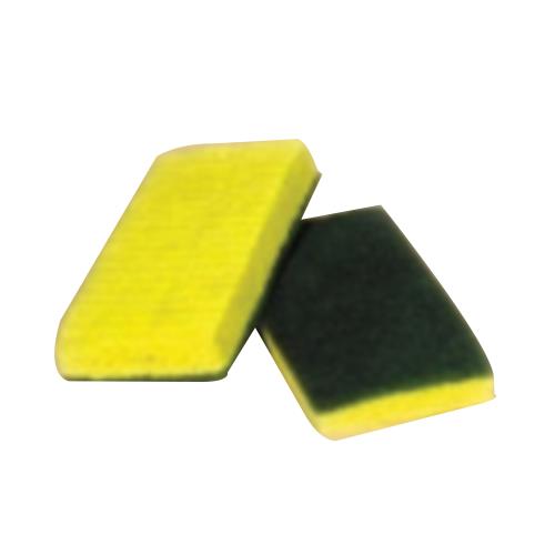 Cellulose Scrubbing Sponge, Yellow/Green, 6.25" x 3.25", Medium Duty (20PACK)