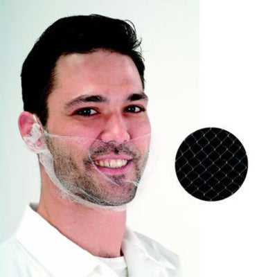 BN500 Beard Restraint Nylon Net White, (100Pack)