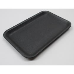#2 Foam Meat Tray, Black, 8.27" x 5.75" x .99" (500Pack)