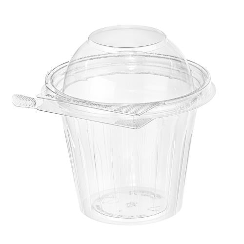 Safe-T-Fresh® PET Tamper Evident & Resistant Clamshell Cup With Dome Lid, Clear, 3.5" x 3.5" x 4.38", 12 oz (256Pack)