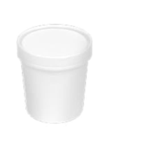 PaperBoard Tall Food Container With Lid, White, 16 oz (250Pack)