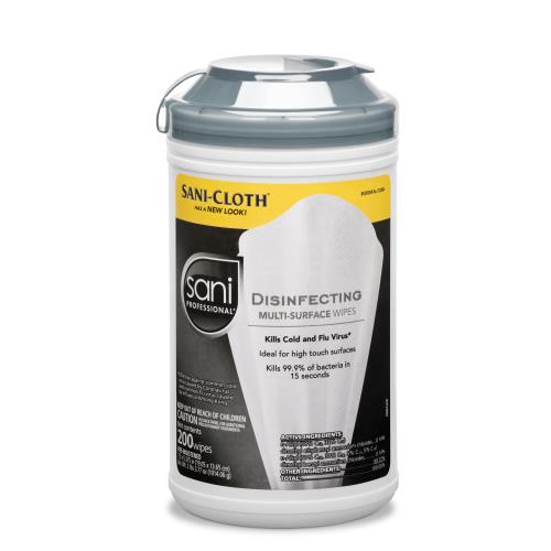 Sani Professional® Sani-Cloth® Disinfecting Multi Surface Wipe, Scent Free, 200 Ct (6Pack)