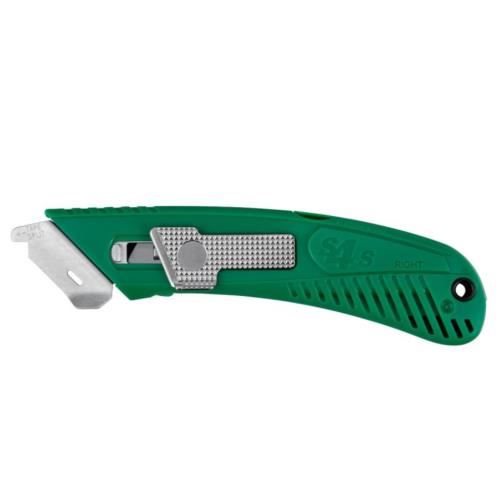 Right Hand Spring Back Safety Cutter, Green (12Pack)