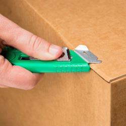 Right Hand Spring Back Safety Cutter, Green (12Pack)