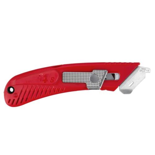 Left Hand Spring Back Safety Cutter, Red (12Pack)