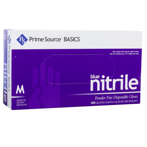 Prime Source® Powder Free Nitrile Gloves, Blue, Medium, (1000Pack)