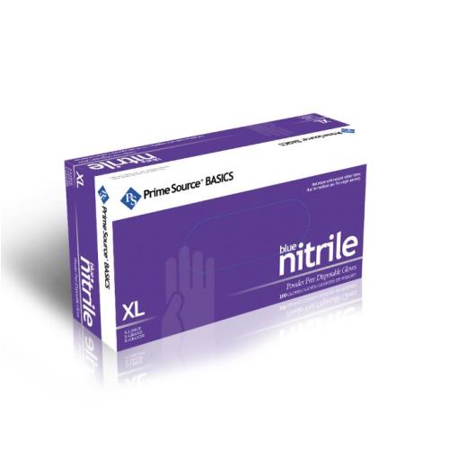 Prime Source® Basic Nitrile Powder Free Gloves, Blue, X-Large, (1000Pack)