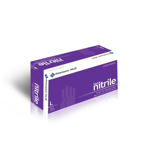 Prime Source® Powder Free Nitrile Gloves, Black, Large (1000Pack)