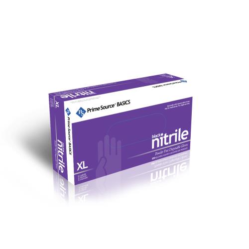 Prime Source® Basics Nitrile Gloves, Black, X-Large, (1000Pack)
