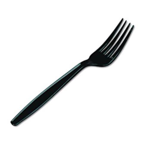 Prime Source® Individually Wrapped Heavy Weight Fork, Black (1000Pack)