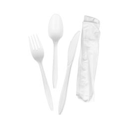 Prime Source® Polystyrene Fork, Knife, Teaspoon, 1 Ply 13" x 10.5" (250Pack)