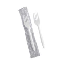 Prime Source® Polypropylene Wrapped Fork, White, Medium Weight (1000Pack)