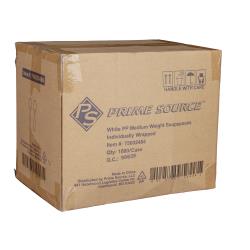 Prime Source® Polypropylene Medium Weight Wrapped Soupspoon, White, 3" (1000Pack)