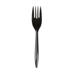 Prime Source® Polypropylene Wrapped Fork, Black, Medium Weight (1000Pack)