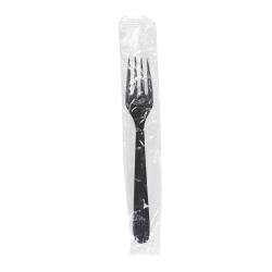 Prime Source® Individually Wrapped Heavy Weight Fork, Black, (1000Pack)