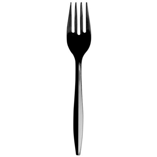 Prime Source® Polystyrene Wrapped Fork, Black, Medium Heavy (1000Pack)