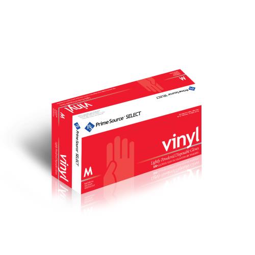 Prime Source® Vinyl Gloves, Lightly Powdered, Clear, Size Variety (1000Pack)