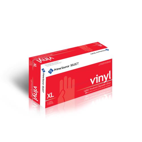 Prime Source® Vinyl Gloves, Lightly Powdered, Clear, Size Variety (1000Pack)