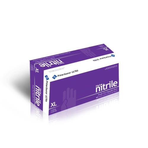Prime Source® Nitrile Gloves, Black, X-Large, (1000Pack)