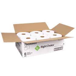 Right Choice™ Paper Hardwound Roll Towel 1-Ply, White, 7.87 (6Pack)