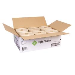 Right Choice™ Paper Hardwound Towel 1-Ply, Kraft, 7.87" x 800 (6Pack)