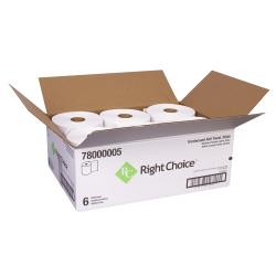 Right Choice™ Paper Hardwound Roll Towel 1-Ply, White, 7.87" x 700 (6Pack)