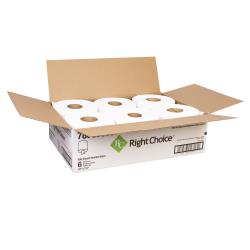 Right Choice™ Paper Center Pull Towel 2-Ply 600-Sheets, White, 7.3" x 10 (6Pack)