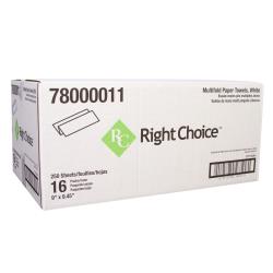 Right Choice™ Paper Hand Towel 9 x 9.45 (Brown/White)