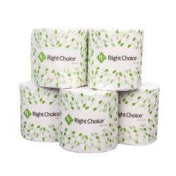 Right Choice™ Paper SBT Toilet Tissue 2 Ply 400-Sheets, White, 4" x 3" (96 Pack)
