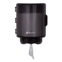 Right Choice™ Center Hand towel Pull Dispenser, Black, 13 x 10 x 10 (Single Pack)